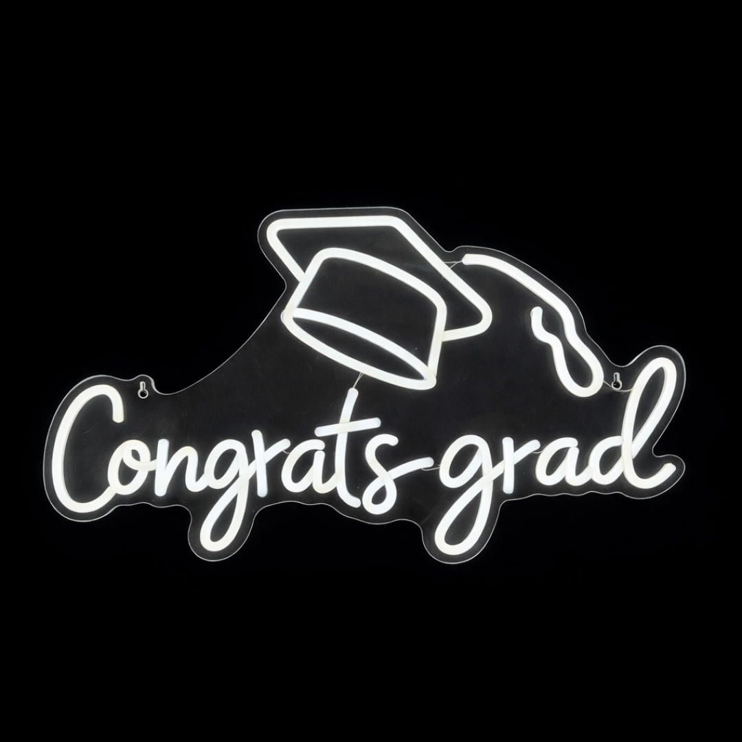 Feliz graduación en neón